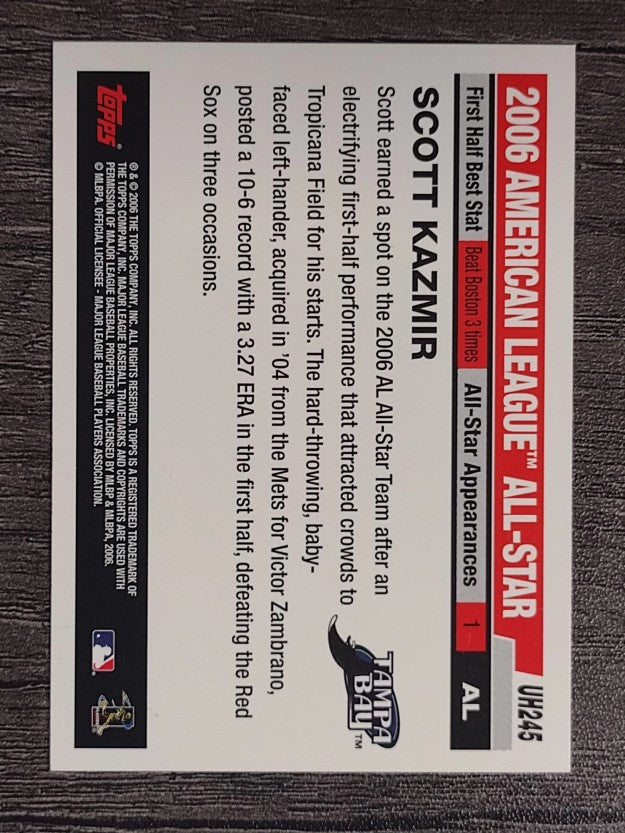 2006 Topps Update #UH245 Scott Kazmir AS