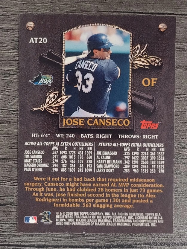 2000 Topps All-Topps #AT20 Jose Canseco