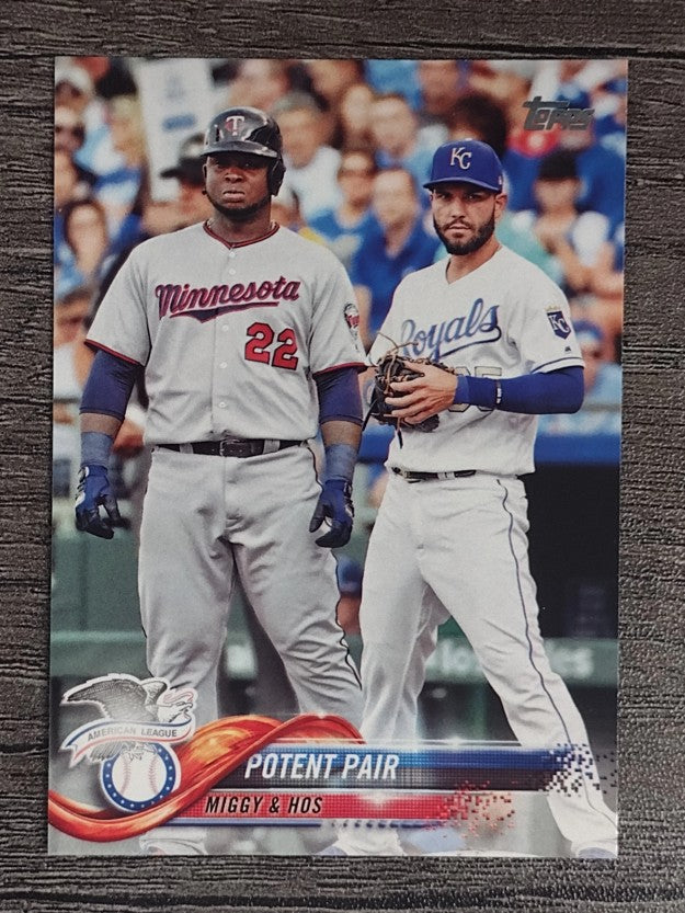 2018 Topps #262 Potent Pair/Eric Hosmer/Miguel Sano