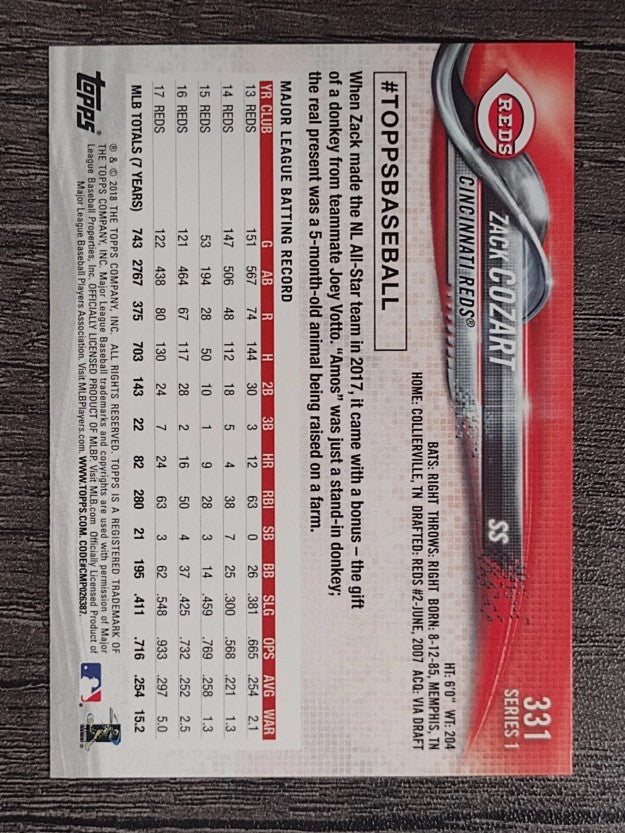 2018 Topps #331 Zack Cozart