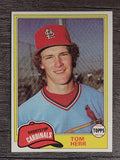 1981 Topps #266 Tom Herr
