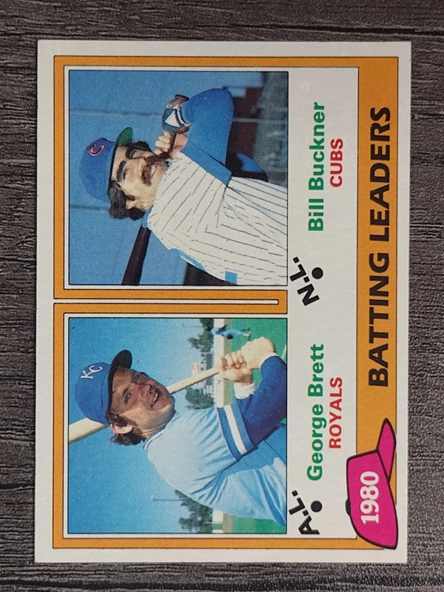1981 Topps #1 George Brett/Bill Buckner LL (NM)