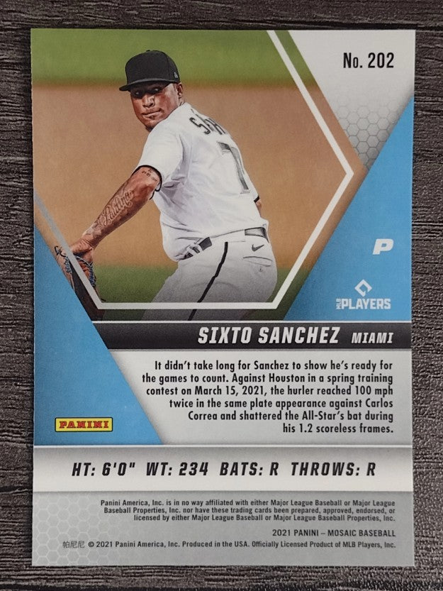 2021 Panini Mosaic #202 Sixto Sanchez RC