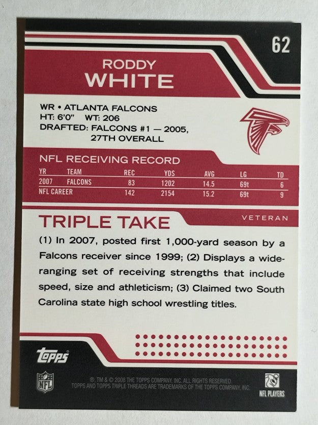2008 Topps Triple Threads #62 Roddy White