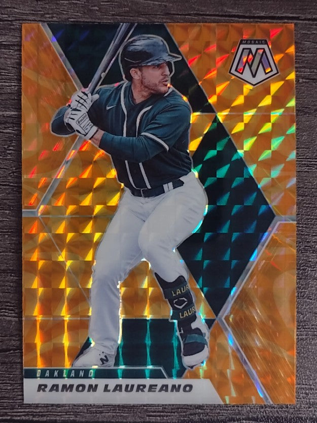 2021 Panini Mosaic Mosaic Reactive Orange #134 Ramon Laureano