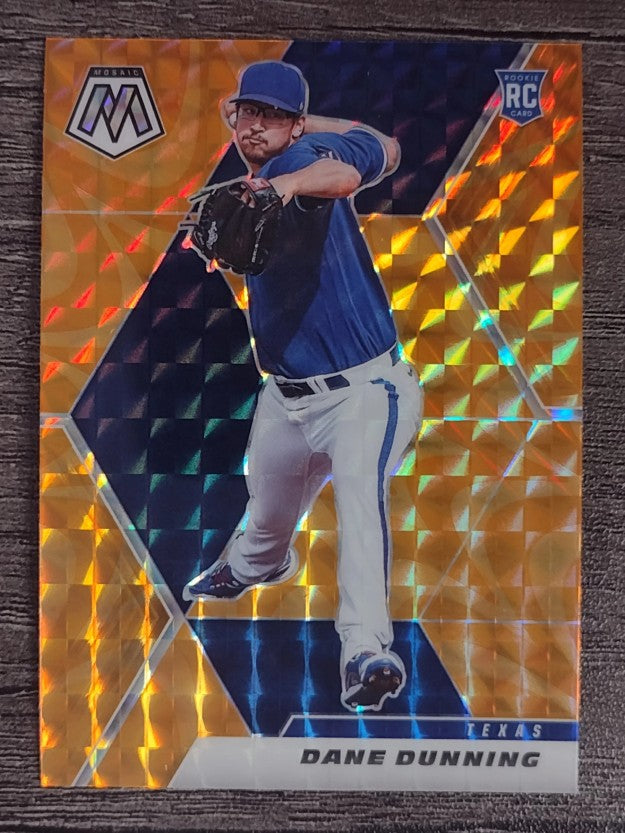 2021 Panini Mosaic Mosaic Reactive Orange #222 Dane Dunning