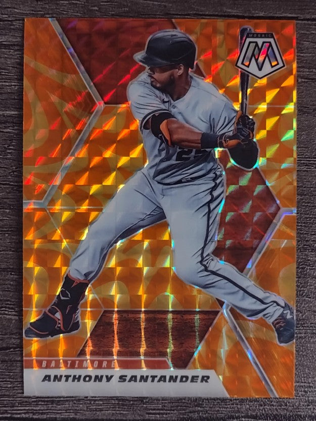 2021 Panini Mosaic Mosaic Reactive Orange #82 Anthony Santander