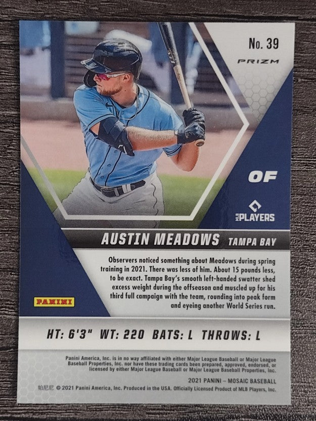2021 Panini Mosaic Mosaic Reactive Orange #39 Austin Meadows