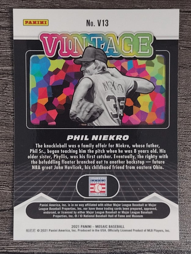 2021 Panini Mosaic Vintage Mosaic #13 Phil Niekro