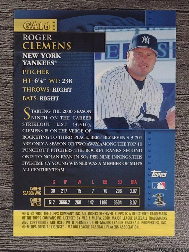 2001 Topps Golden Anniversary #GA16 Roger Clemens (NM)