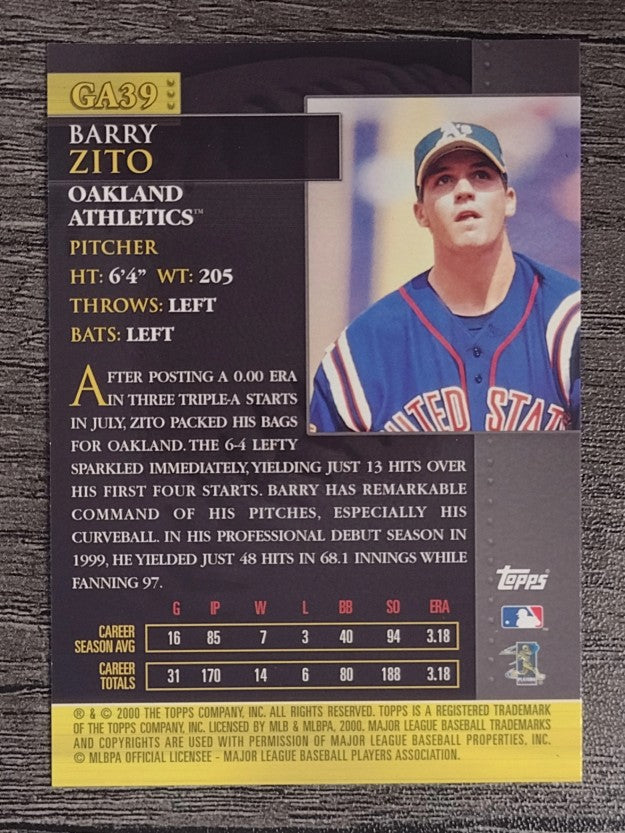 2001 Topps Golden Anniversary #GA39 Barry Zito