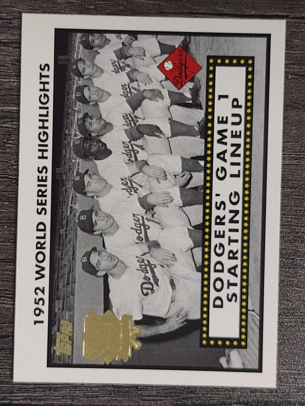 2002 Topps '52 World Series Highlights #52WS1 Dodgers Line Up 1