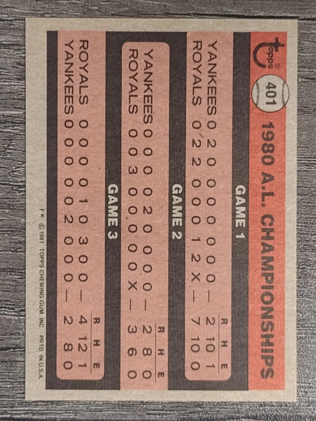 1981 Topps #401 George Brett ALCS (NM)