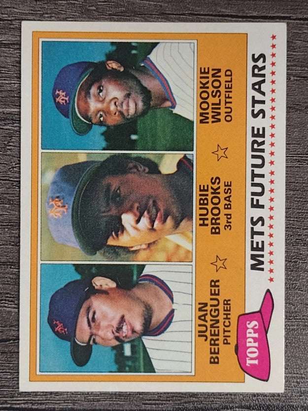 1981 Topps #259 Juan Berenguer/Hubie Brooks RC/Mookie Wilson RC (EXMT)