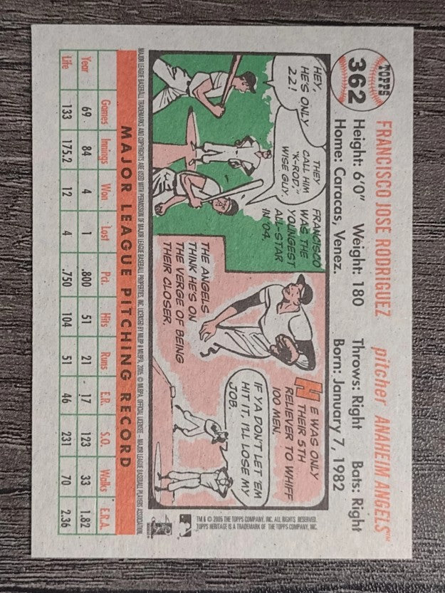 2005 Topps Heritage #362 Francisco Rodriguez