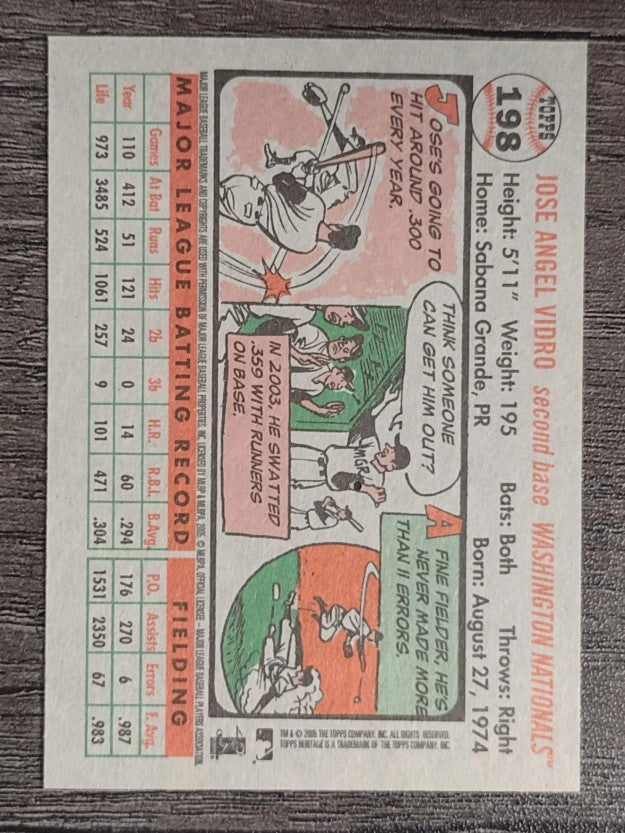 2005 Topps Heritage #198 Jose Vidro