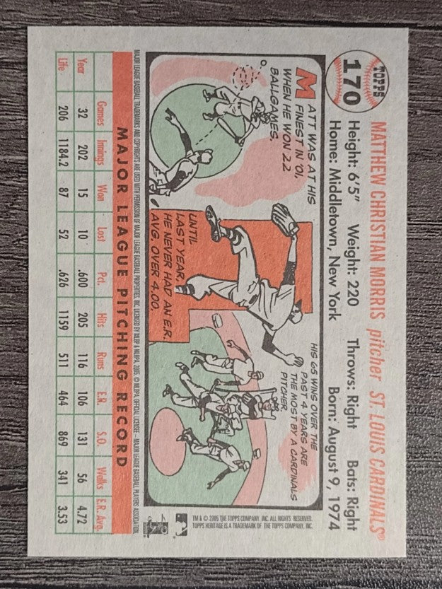 2005 Topps Heritage #170 Matt Morris
