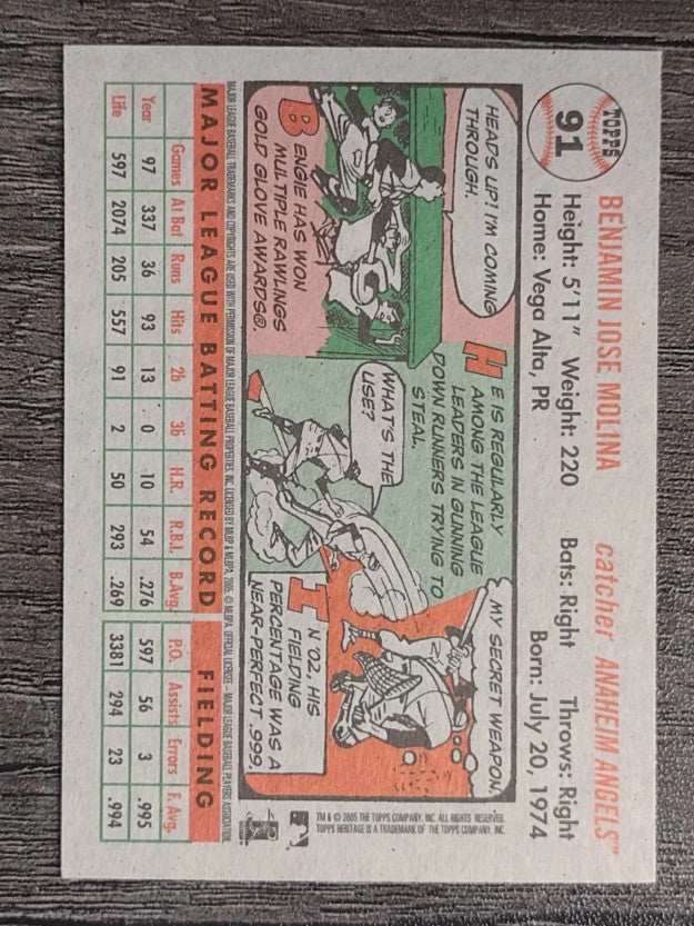 2005 Topps Heritage #91 Bengie Molina