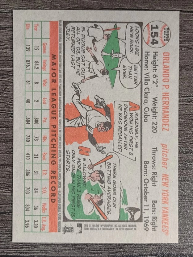 2005 Topps Heritage #154 Orlando Hernandez