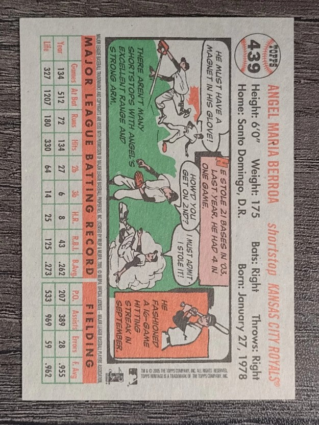 2005 Topps Heritage #439 Angel Berroa SP (EXMT)