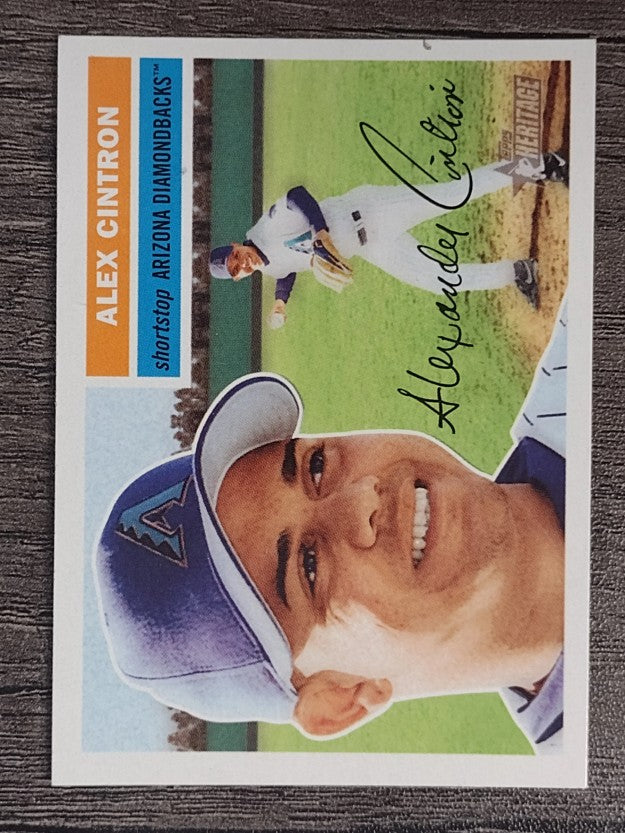 2005 Topps Heritage White Backs #114 Alex Cintron