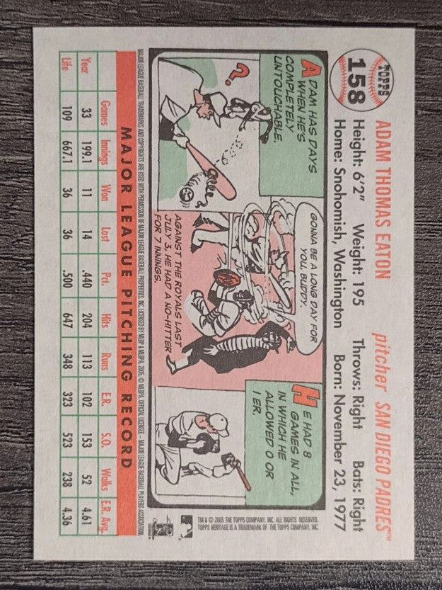 2005 Topps Heritage White Backs #158 Adam Eaton