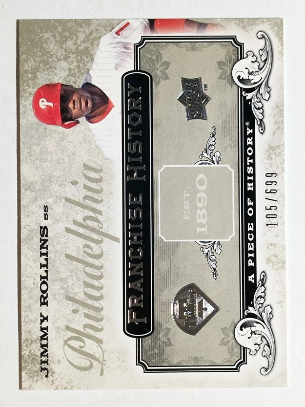 2008 UD A Piece of History Franchise History #FH40 Jimmy Rollins
