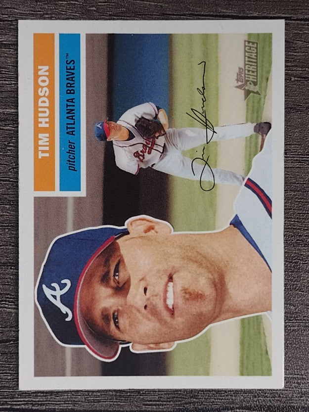 2005 Topps Heritage White Backs #353 Tim Hudson Atl Cap