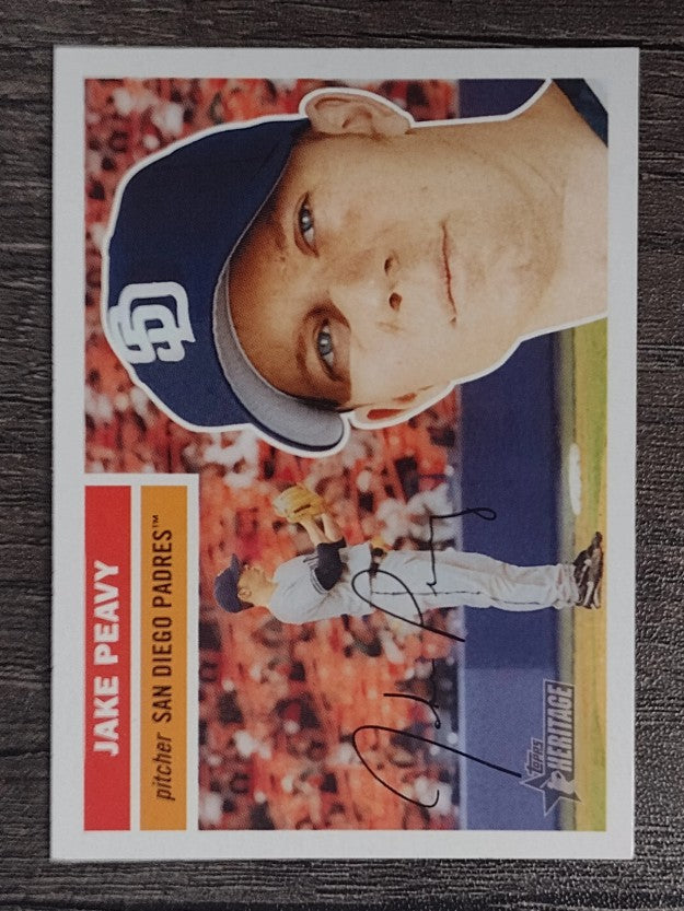 2005 Topps Heritage White Backs #377 Jake Peavy