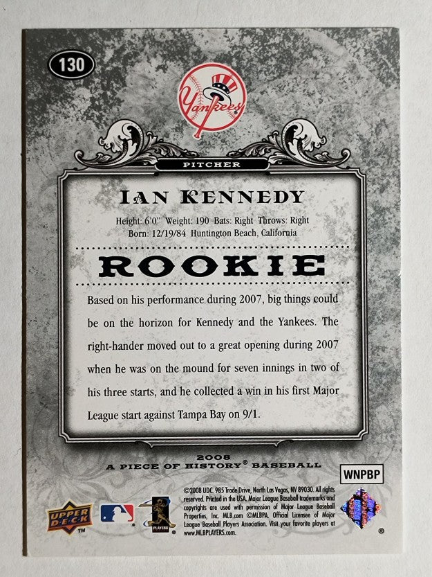 2008 UD A Piece of History Silver #130 Ian Kennedy