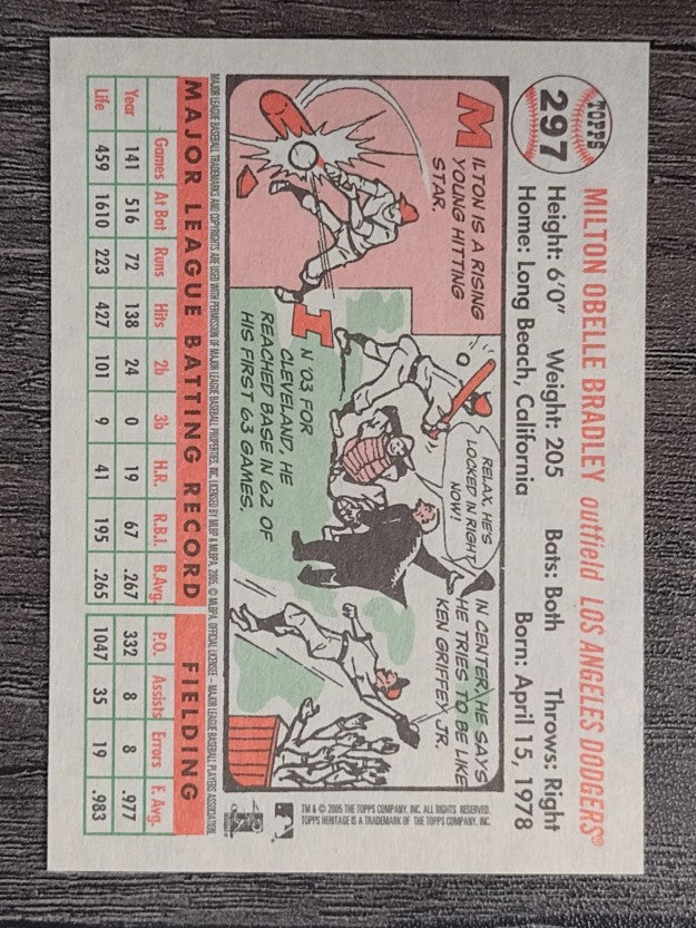 2005 Topps Heritage White Backs #297 Milton Bradley