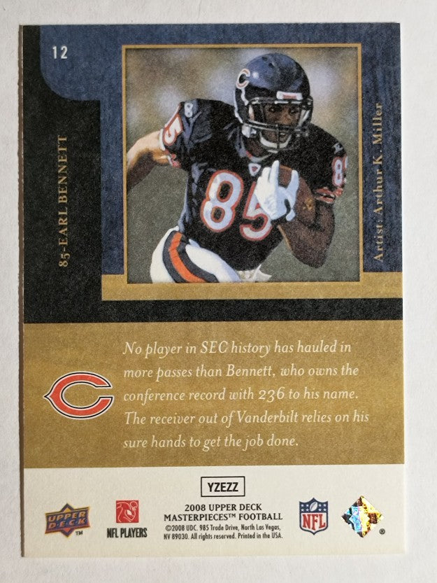 2008 UD Masterpieces #12 Earl Bennett RC