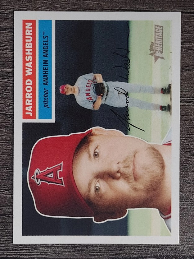 2005 Topps Heritage White Backs #324 Jarrod Washburn