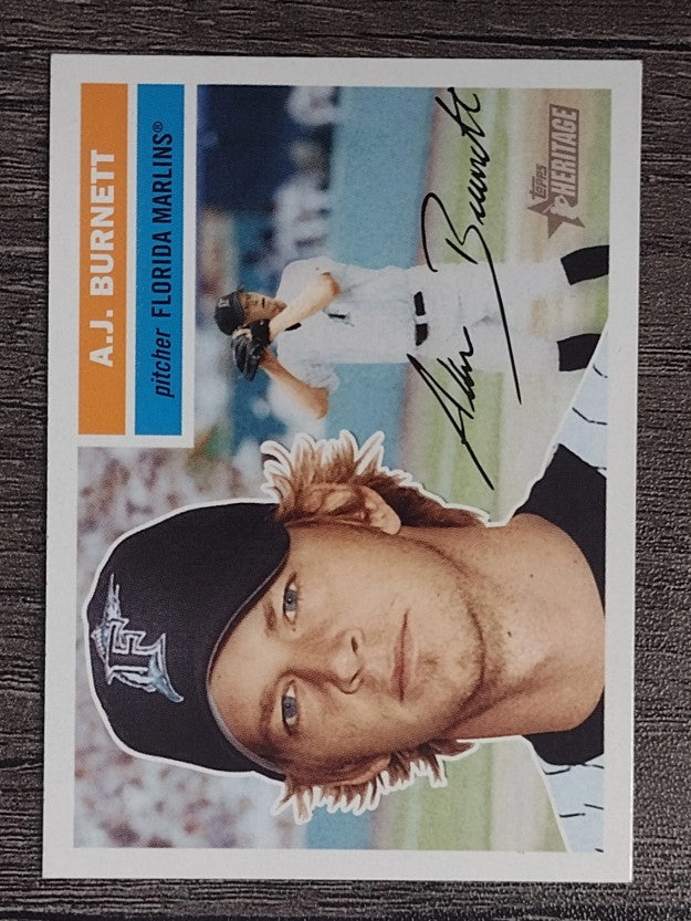 2005 Topps Heritage White Backs #194 A.J. Burnett