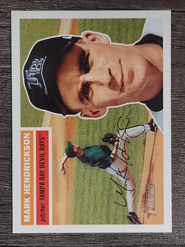 2005 Topps Heritage White Backs #190 Mark Hendrickson