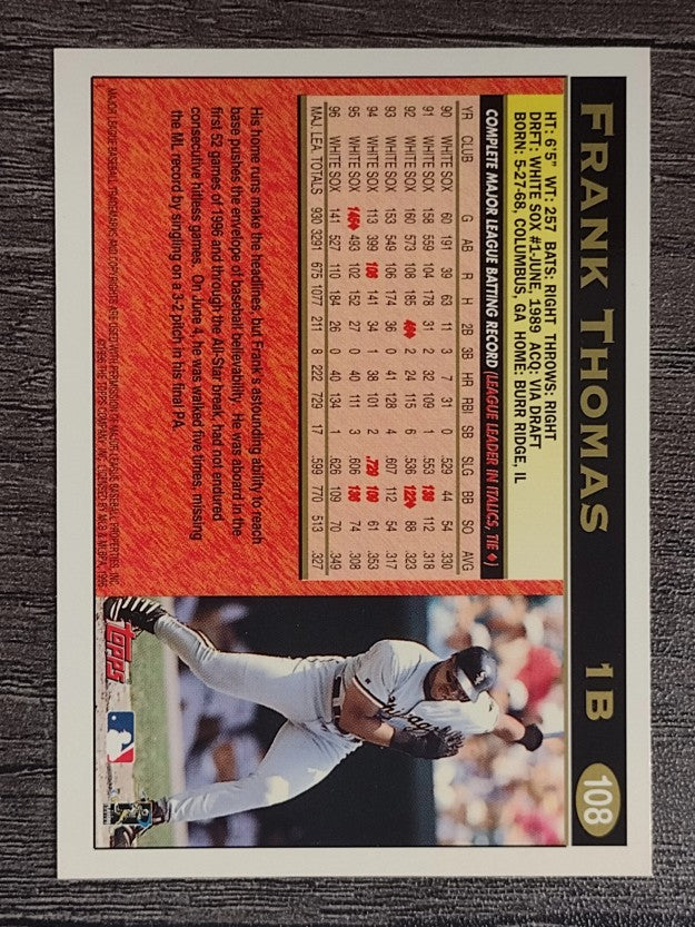 1997 Topps #108 Frank Thomas