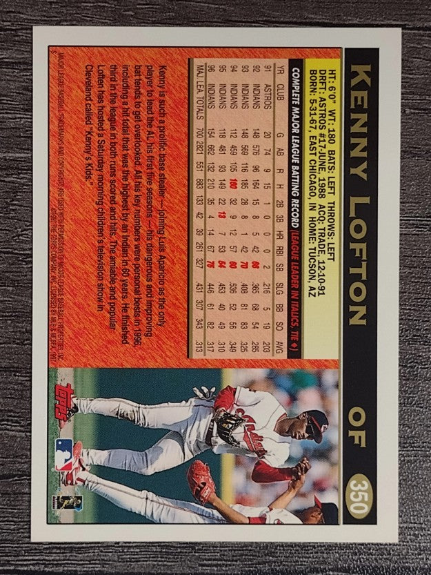 1997 Topps #350 Kenny Lofton