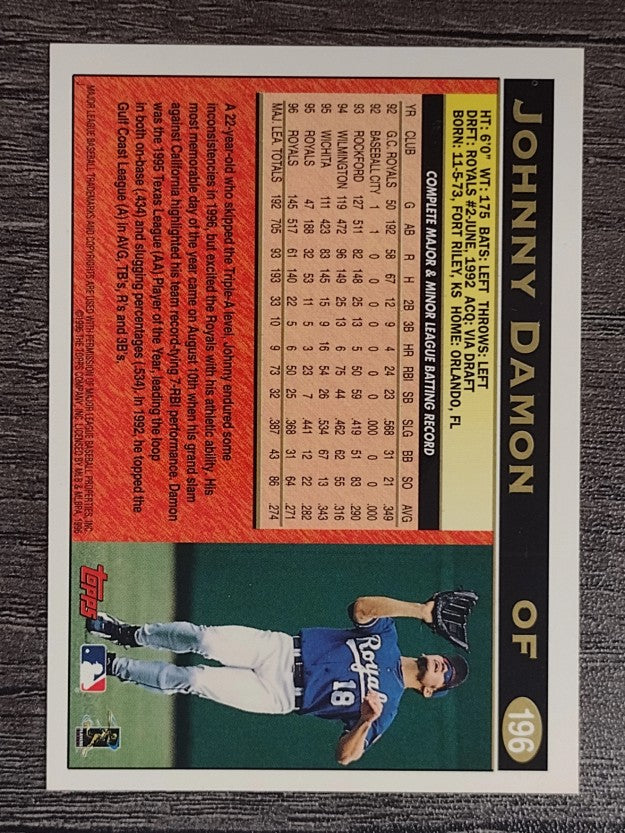 1997 Topps #196 Johnny Damon