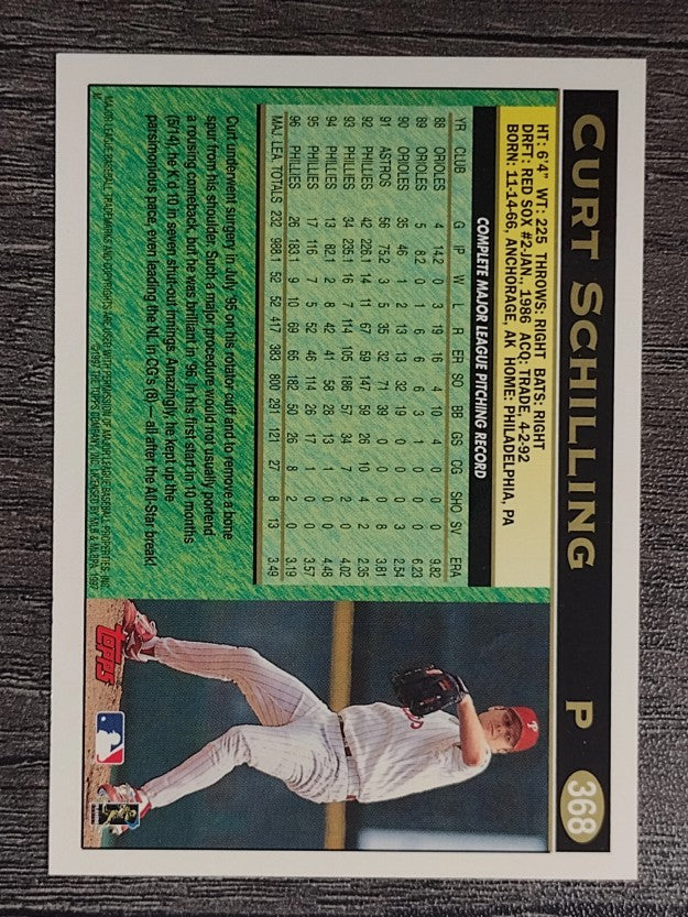 1997 Topps #368 Curt Schilling