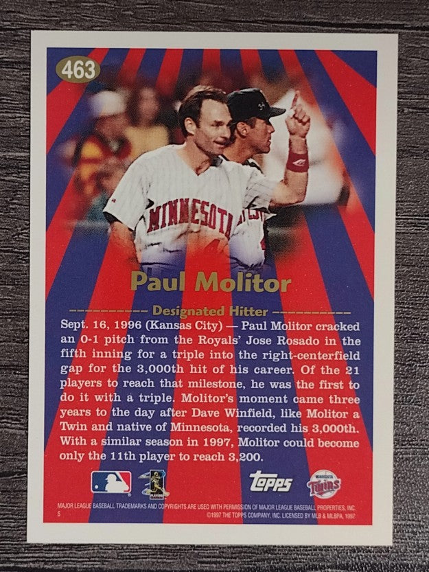 1997 Topps #463 Paul Molitor SH