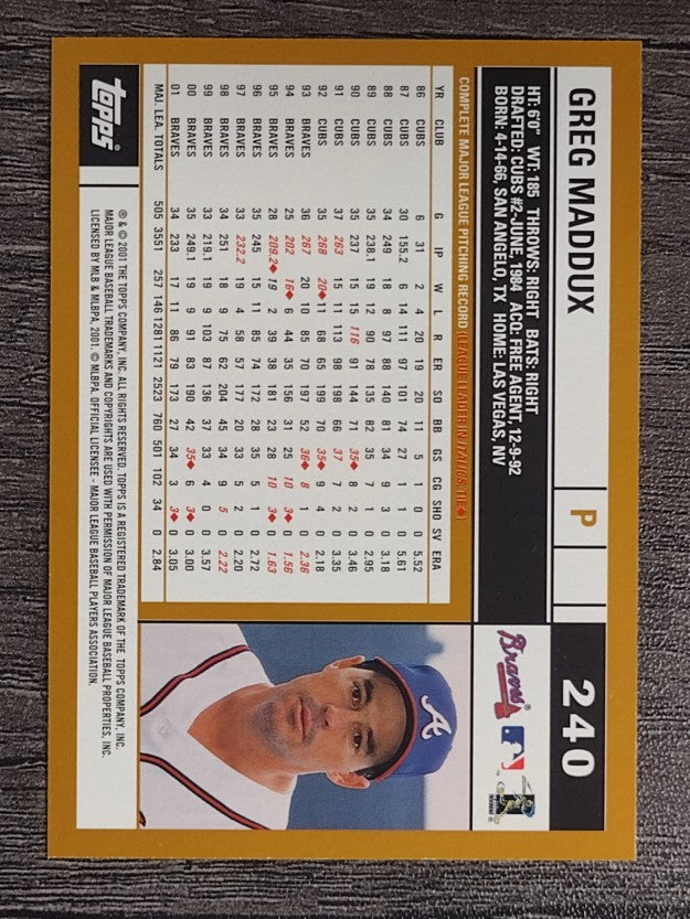 2002 Topps #240 Greg Maddux