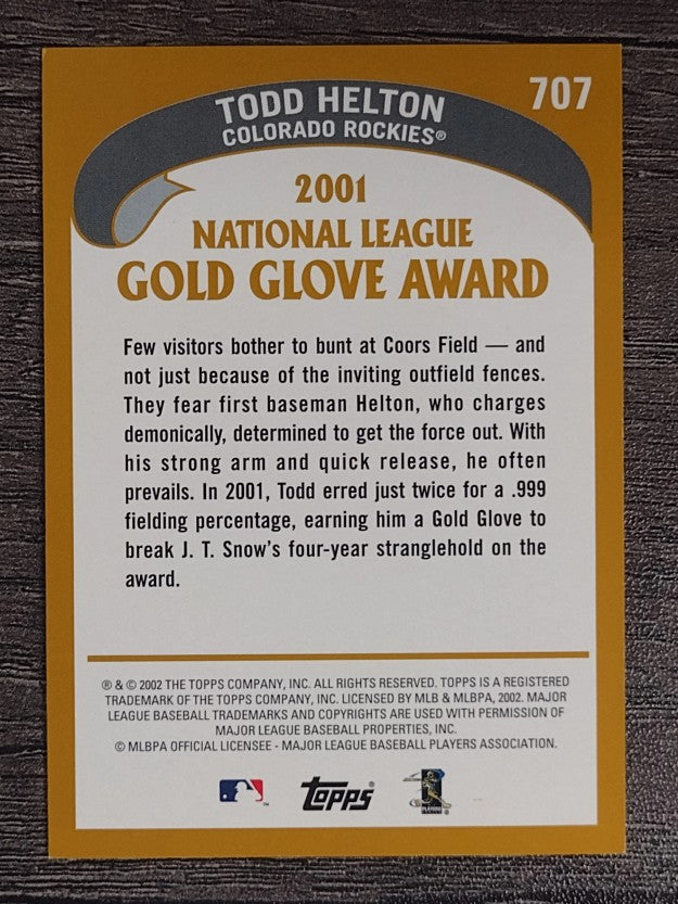 2002 Topps #707 Todd Helton GG