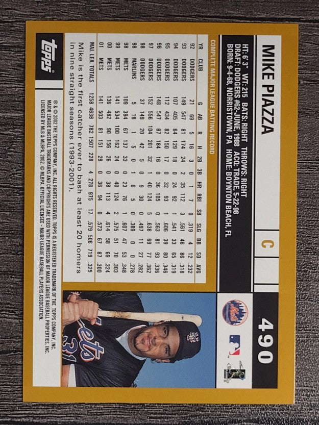 2002 Topps #490 Mike Piazza