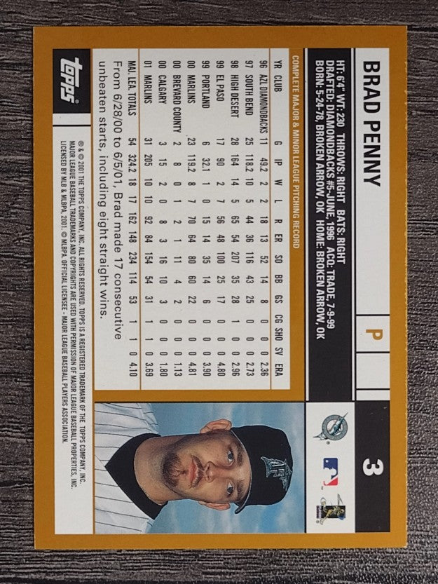 2002 Topps #3 Brad Penny