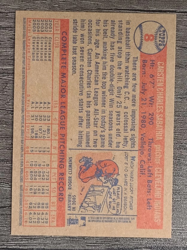 2006 Topps Heritage #8 C.C. Sabathia