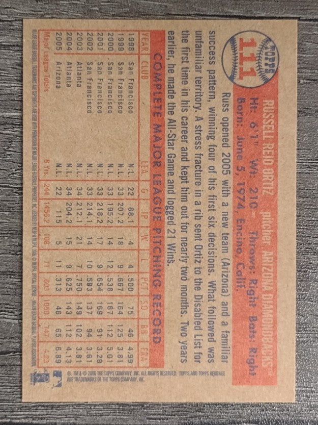 2006 Topps Heritage #111 Russ Ortiz