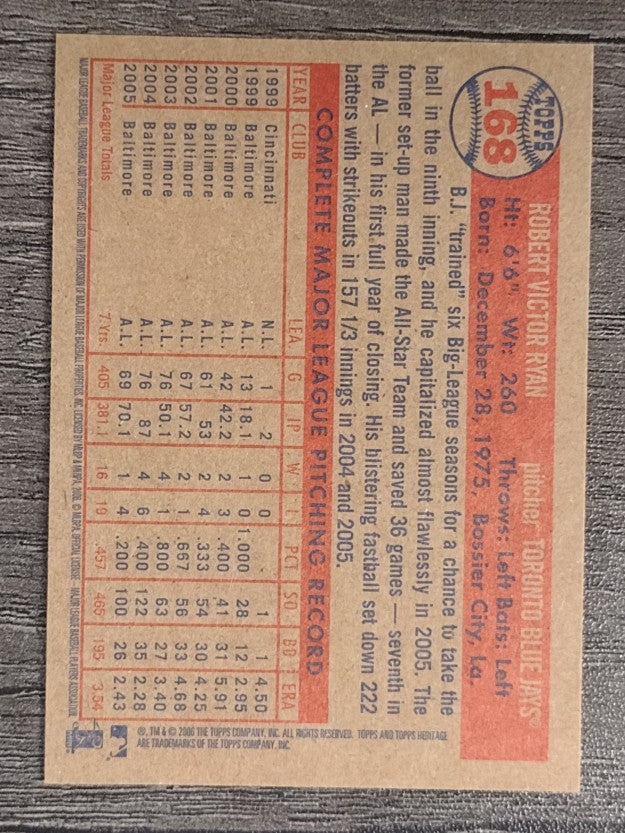 2006 Topps Heritage #168 B.J. Ryan