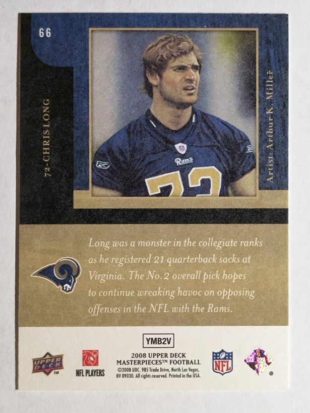2008 UD Masterpieces #66 Chris Long RC