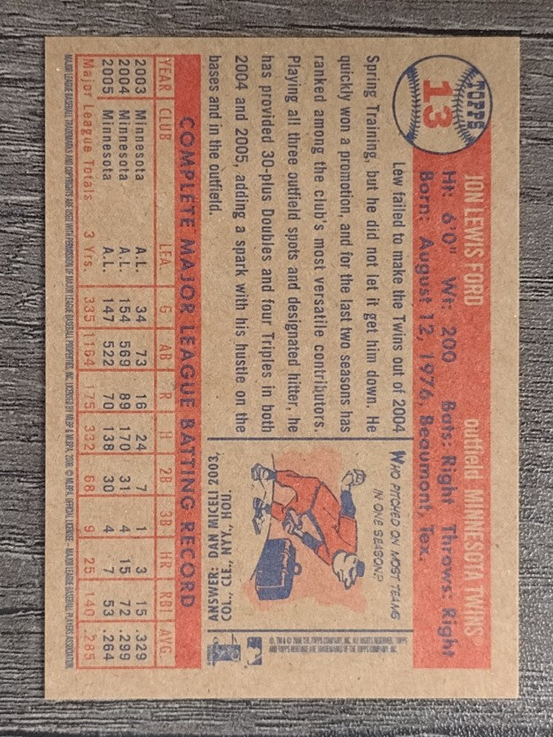 2006 Topps Heritage #13 Lew Ford