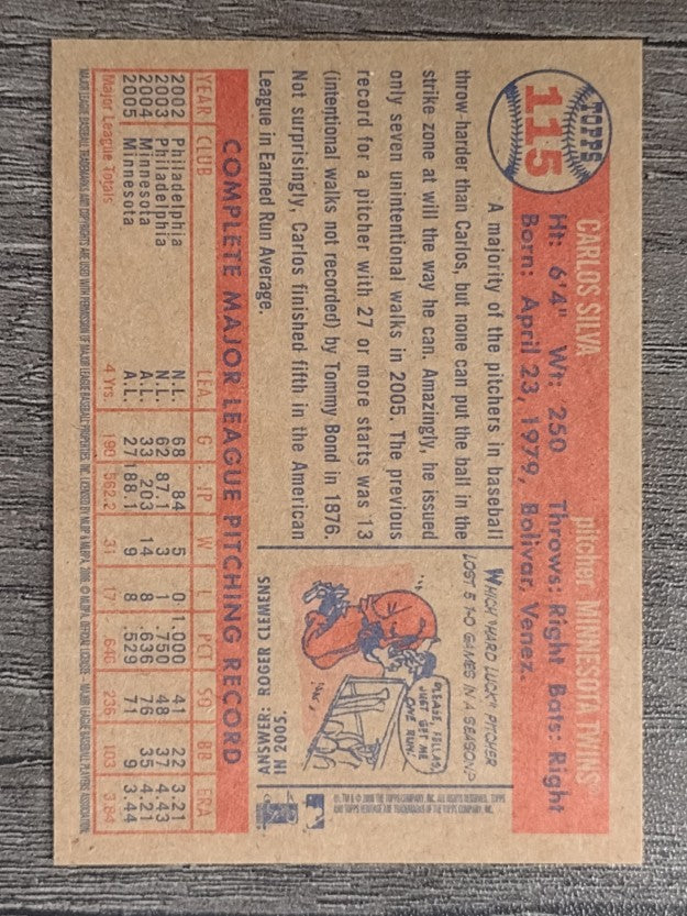 2006 Topps Heritage #115 Carlos Silva
